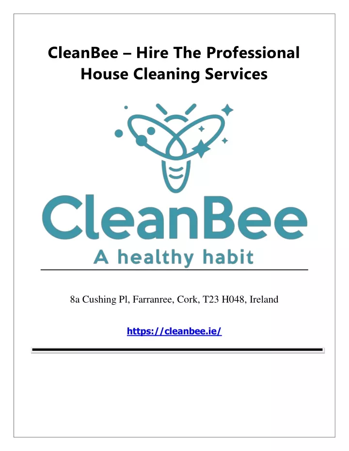 cleanbee hire the professional house cleaning