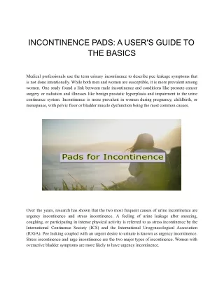 incontinence pads a user s guide to the basics