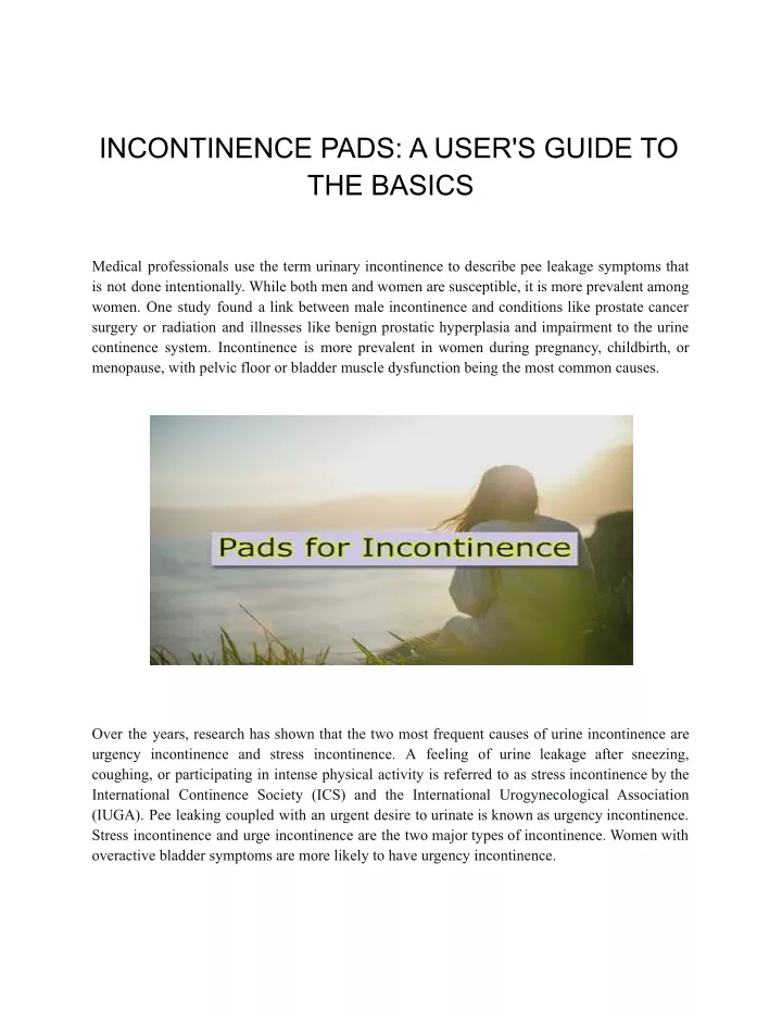 incontinence pads a user s guide to the basics