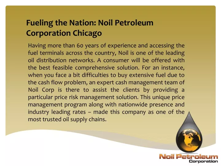 fueling the nation noil petroleum corporation