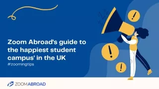 Zoom Abroad's guide to the happiest student campus' in the UK