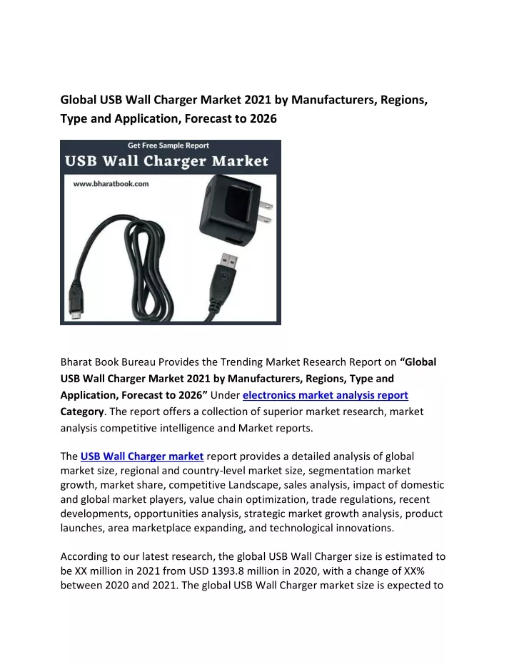 global usb wall charger market 2021