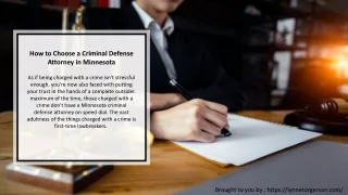 How to choose a criminal defense attorney in Minnesota