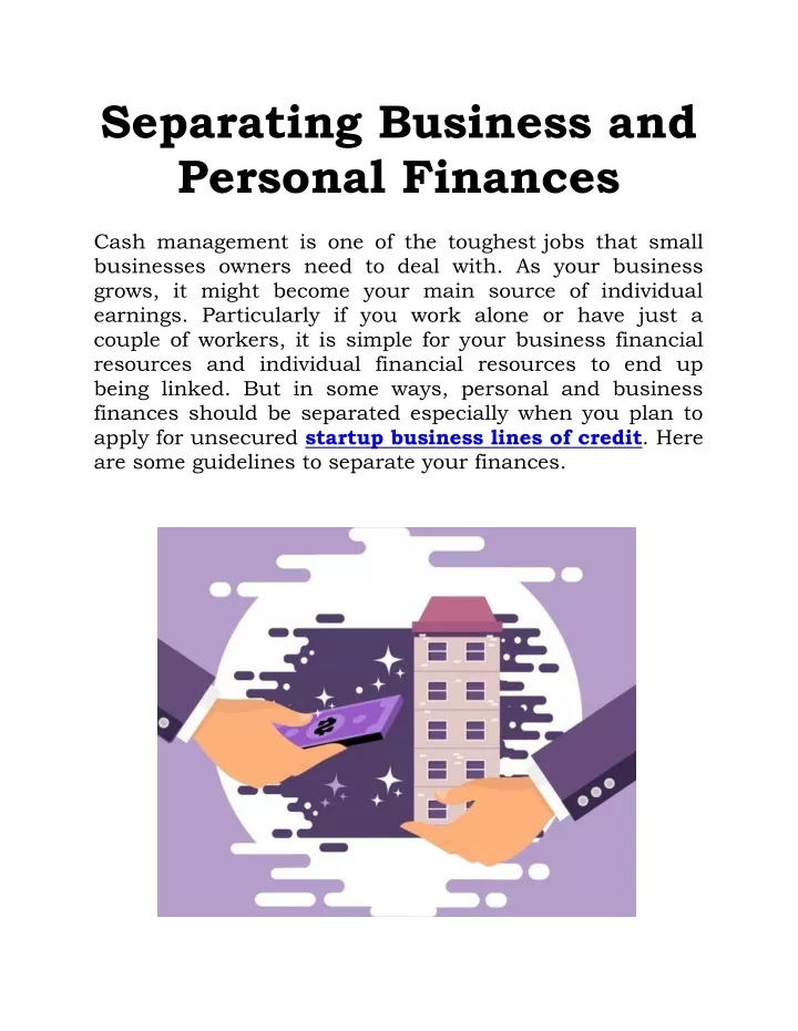 separating business and personal finances