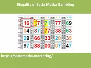Illegality of Satta Matka Gambling