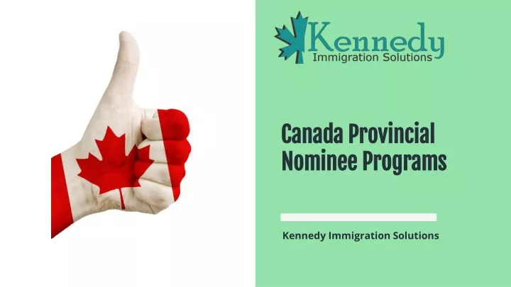 canada provincial nominee programs