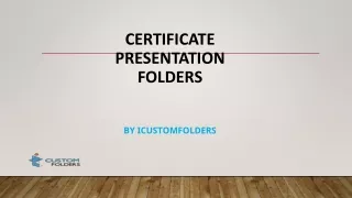 certificate folders
