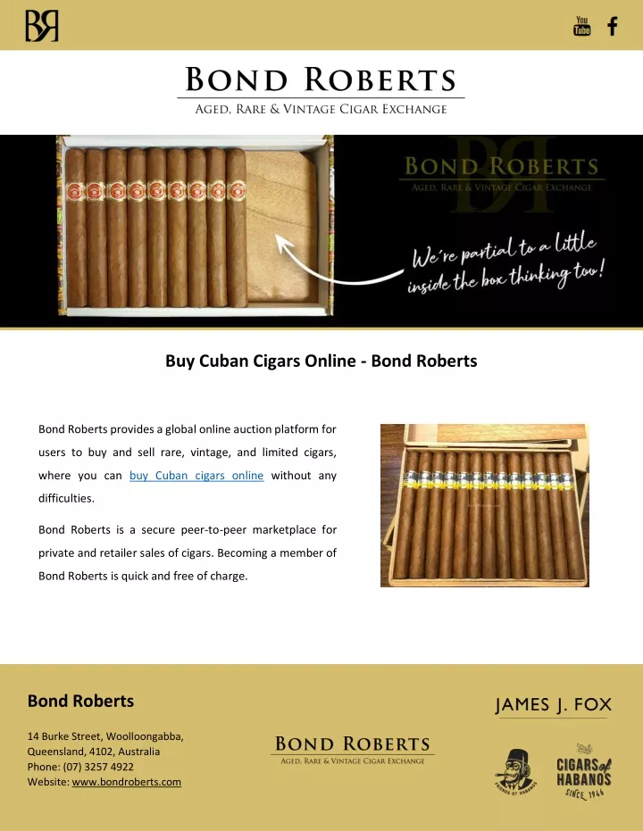 buy cuban cigars online bond roberts