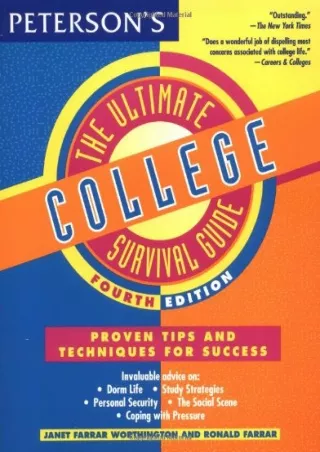 READ The Ultimate College Survival Guide Fourth Edition Ultimate College Survival