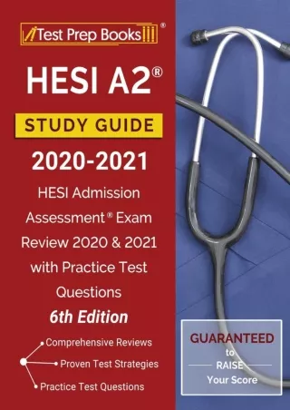 EBOOK HESI A2 Study Guide 2020 2021 HESI Admission Assessment Exam Review 2020 and