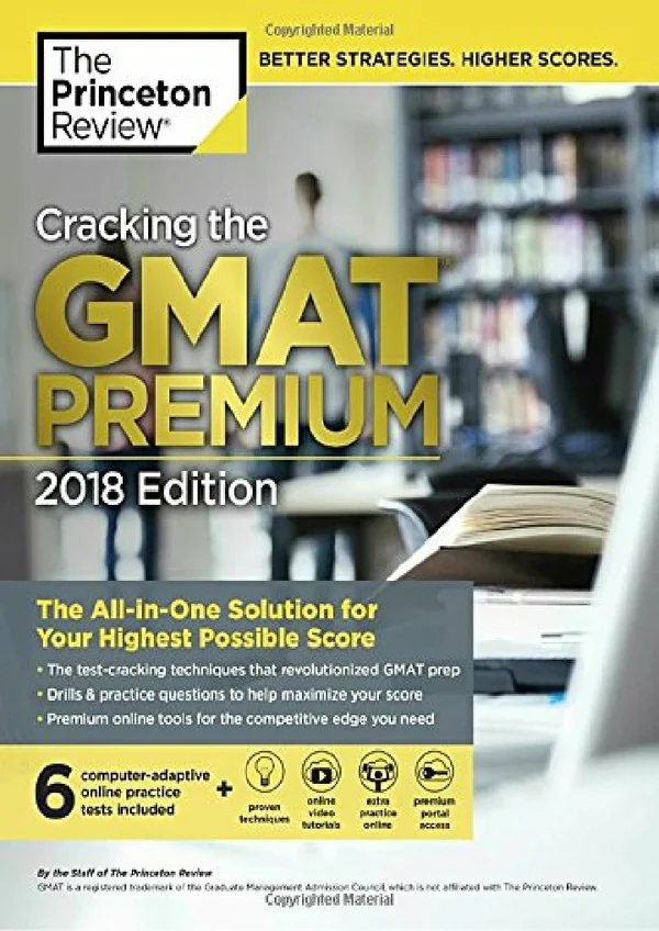 READ Cracking the GMAT Premium Edition with 6 Computer Adaptive Practice Tests
