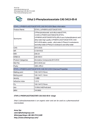 Ethyl 2-Phenylacetoacetate CAS 5413-05-8 Whatsapp/skype: 86 186 2712 6189