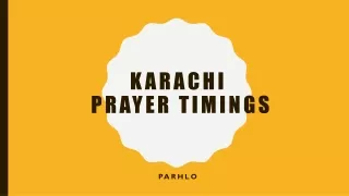 PRAYER TIMES - KARACHI PRAYER TIMES