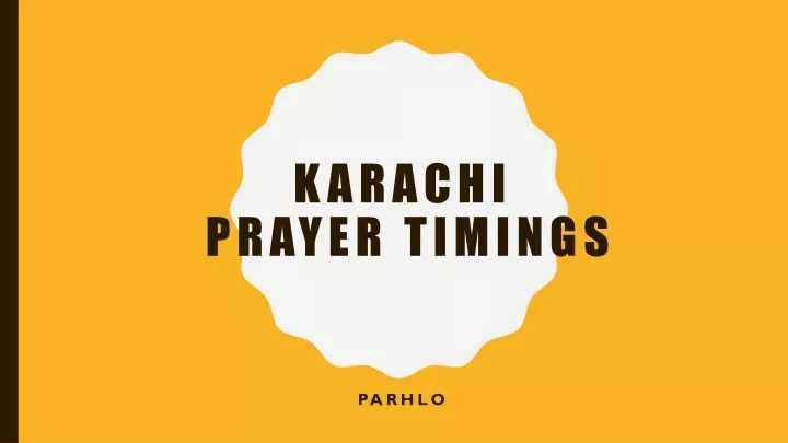 karachi prayer timings
