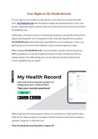 Your Rights in My Health Records