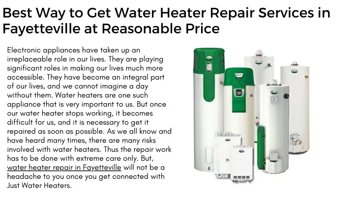 best way to get water heater repair services