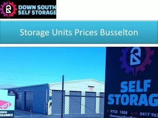 storage units prices busselton