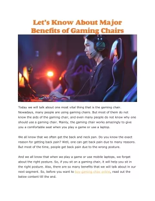 Buy gaming chair online