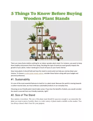 wooden plant stands indoor