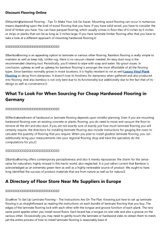 USA Wholesalers of Hardwood Floor Sale