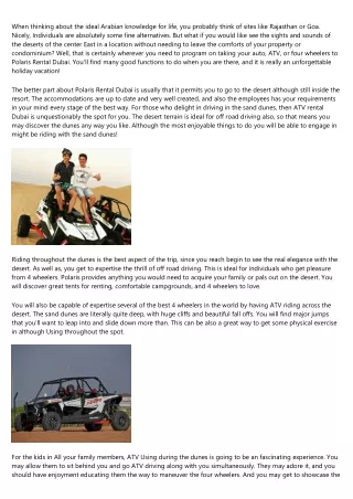 12 Helpful Tips For Doing Quad bike safari Dubai