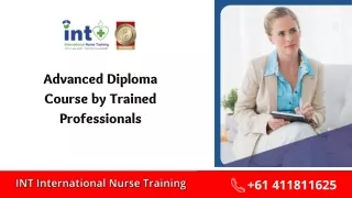 Advanced Diploma Course of Community Services by Trained Professionals