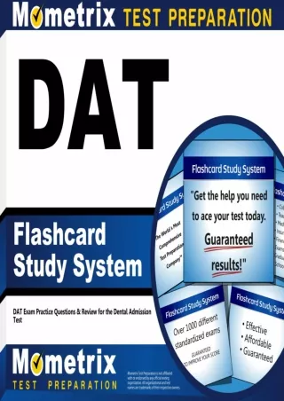 READ DAT Flashcard Study System DAT Exam Practice Questions  Review for the