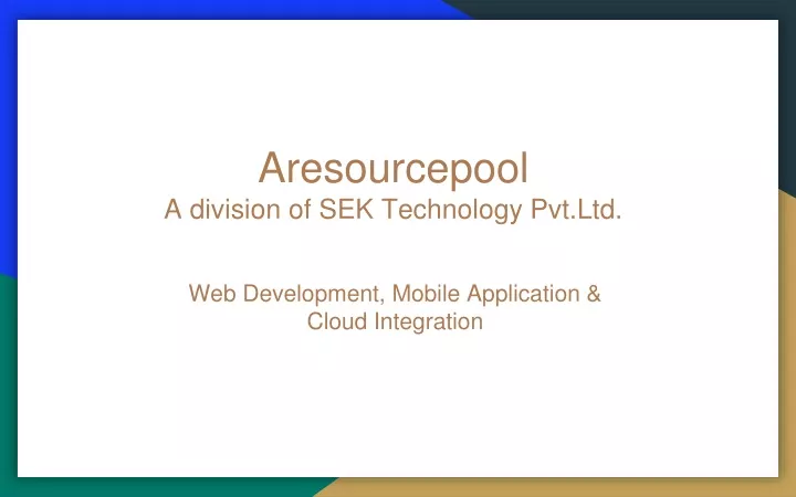 aresourcepool a division of sek technology pvt ltd