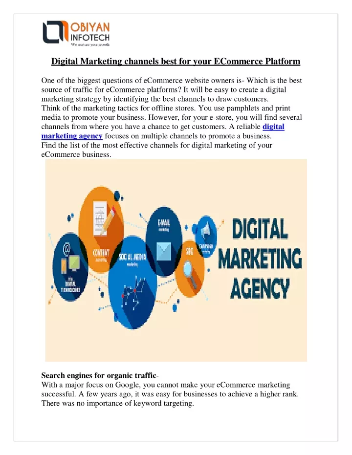 digital marketing channels best for your