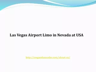 Las Vegas Airport Limo in Nevada at USA