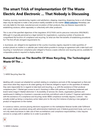 9 Signs You Need Help With WEEE Waste Recycling