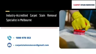 Industry-Accredited Carpet Stain Removal Specialist in Melbourne