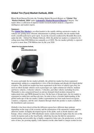 global tire tyre market outlook 2026