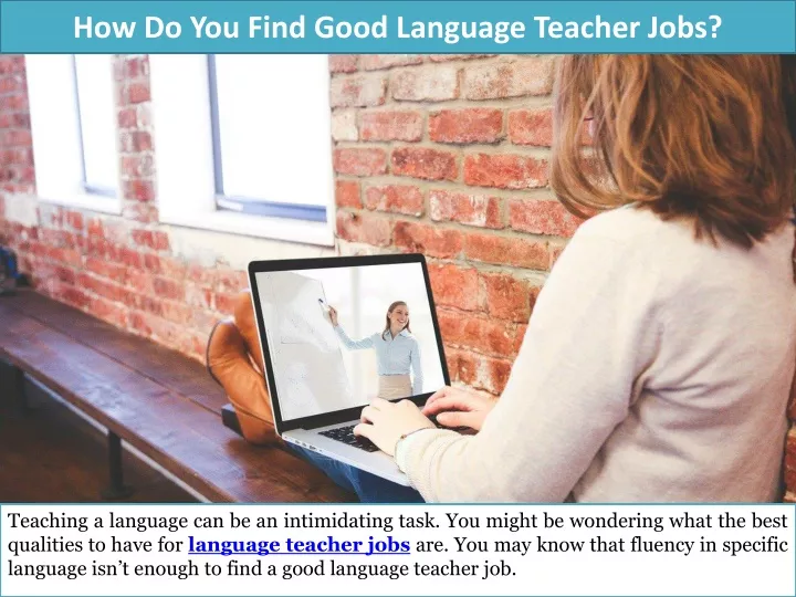 how do you find good language teacher jobs