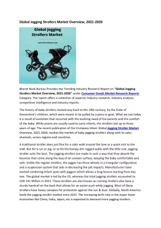 global jogging strollers market overview 2021 2026