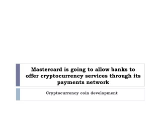 Cryptocurrency Coin Development Services offered