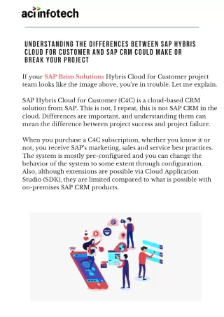 understanding the differences between sap hybris