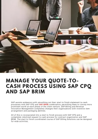 manage your quote to cash process using