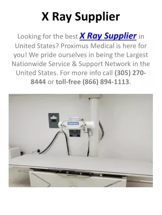 X Ray Supplier