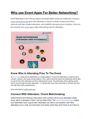 Why use Event Apps For Better Networking