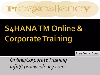 S4HANA TM training online