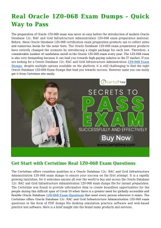 real oracle 1z0 068 exam dumps quick way to pass