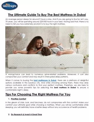 The Mattress Store Dubai