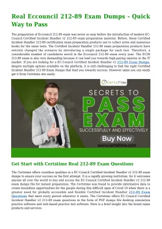 Try Real Eccouncil 212-89 Dumps PDF [2021] And Get Success Easily 