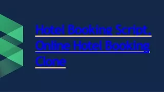 hotel booking script