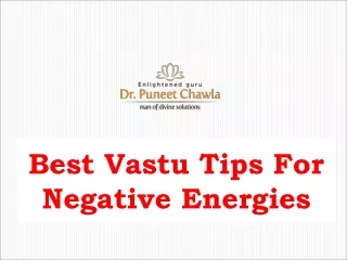 Best Vastu tips for Negative energies