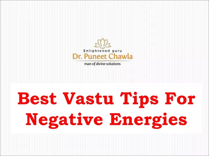 best vastu tips for negative energies