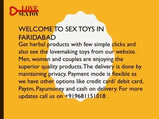 Sex toys in Faridabad