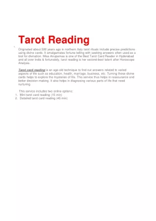 Tarot Card
