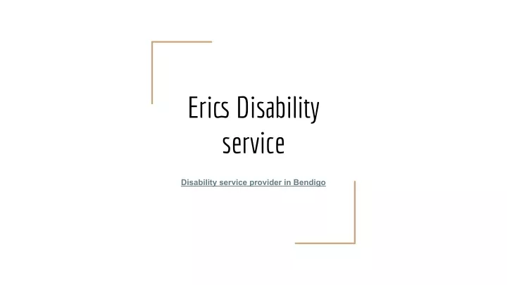 erics disability service